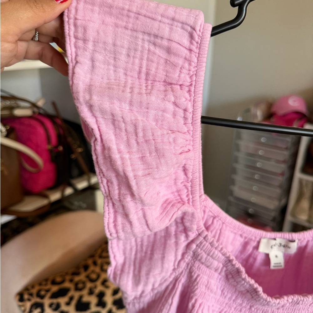 Pink Ruffle Sleeve Blouse - Picture 4 of 9